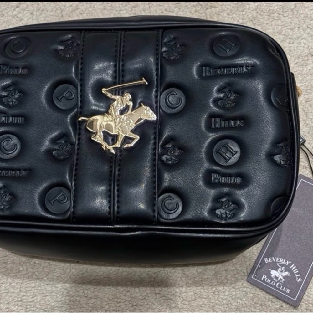 Beverly Hills Polo Club Black Leather woman's Bag